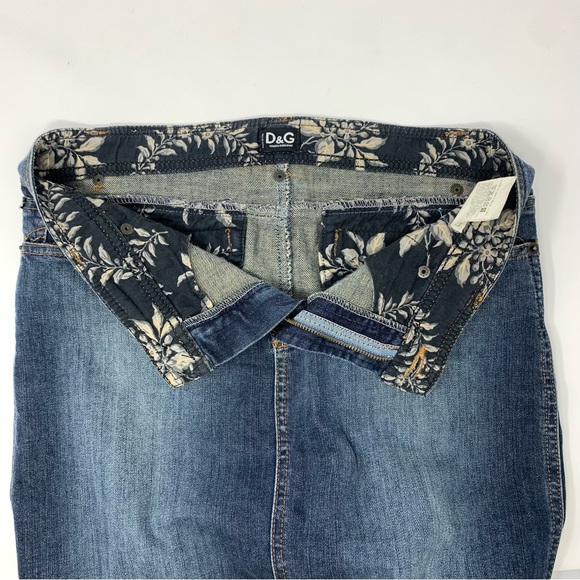 Dolce & Gabbana I ❤️ D&G Vintage Denim Knee Length Pencil Skirt Size Small - Picture 7 of 13